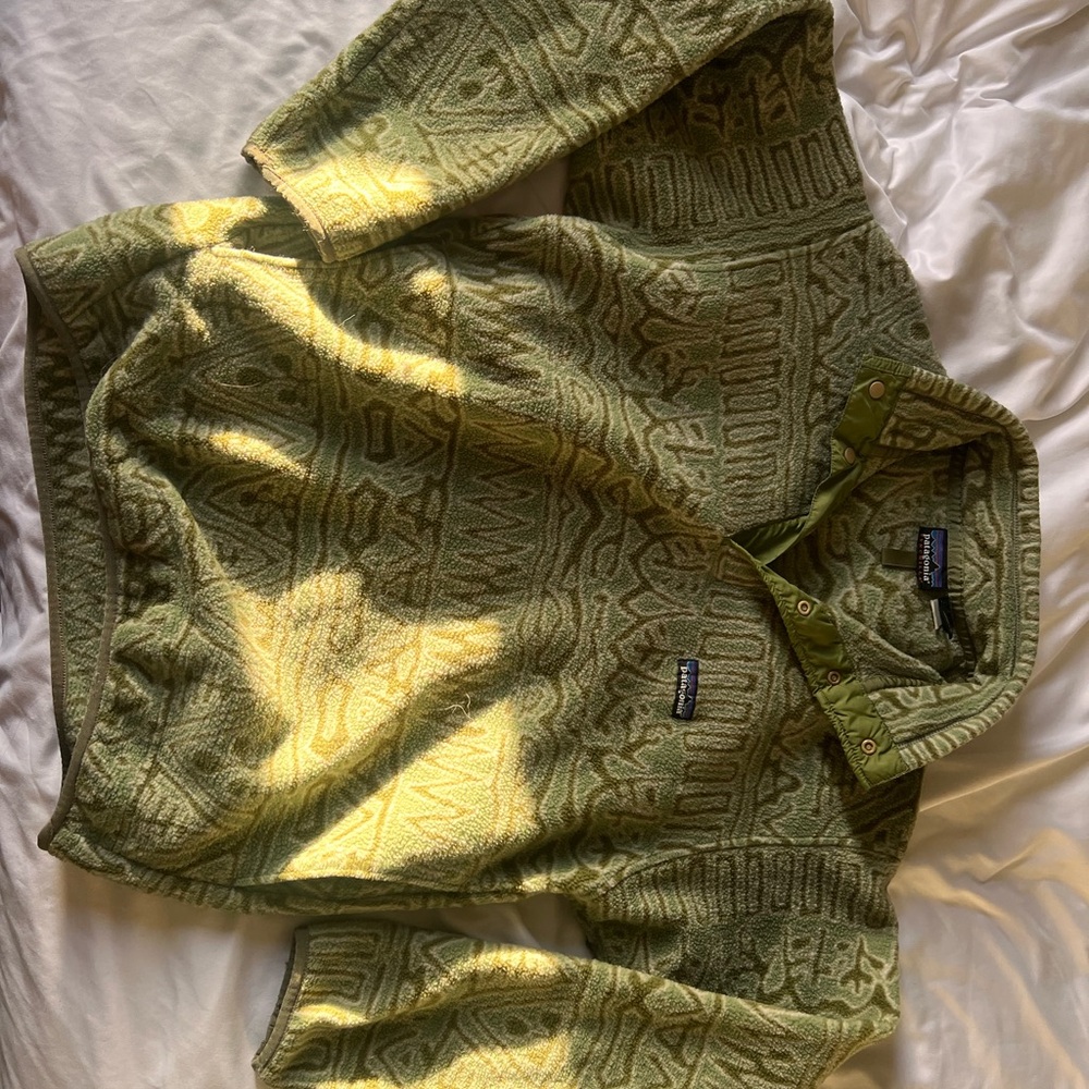 Rare Patagonia Synchilla Snap-T 1990s Pullover Switchback Sagebrush size medium